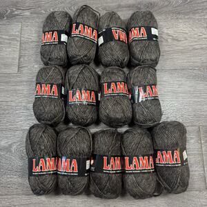 White Buffalo LAMA Yarn 13 Skeins 1.4 oz Each Brown Wool Acrylic Blend